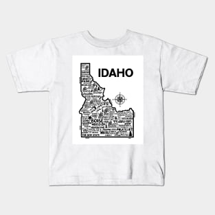 Idaho Map Kids T-Shirt